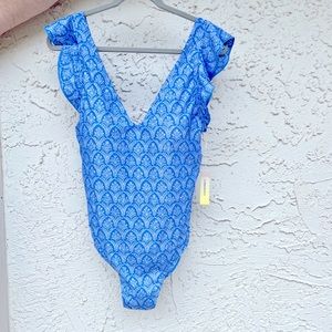 Summersalt swimsuit size 16 - blue pattern